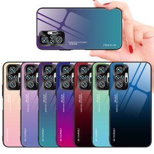 Gradient Glass Case For Xiaomi Red Note 10PRO 10S 10X 8T 9A 8A 7A 9T Tempered Glass Cover For Redmi NOTE9PRO 8PRO 7RPO 6PRO 5PRO