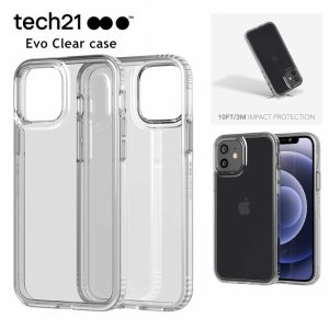 Tech21 Evo Clear super Anti-drop transparent phone Case Cover For iPhone 13/12 mini For iphone 13/12/13/12 pro/13/12 pro Max