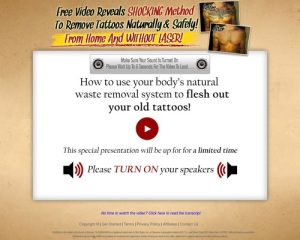 The Laserless Tattoo Removal Guide &trade; Free Video Reveals Shocking Method To Remove Tattoos Naturally and Safely From Home And Without Laser!