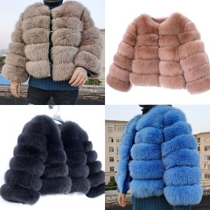 maomaokong 2021 Natural Real Fox Fur Coat Women Winter natural fur Vest Jacket Fashion slim Outwear Real Fox Fur Vest Coat short