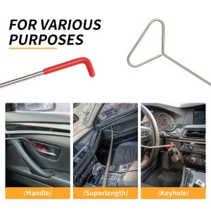 11 Pcs adjustable Car Wedge Pump Locksmith Thickened Door Repair Cushion Emergency Open Unlock Tool Kit with Long Reach Grabber