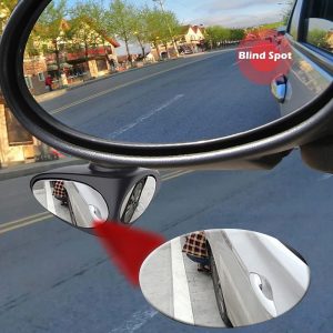 360 Degree HD Blind Spot Mirror Adjustable Car Rearview Convex Mirror Car Reverse Wide Angle Vehicle Parking Auto Exterior Acces