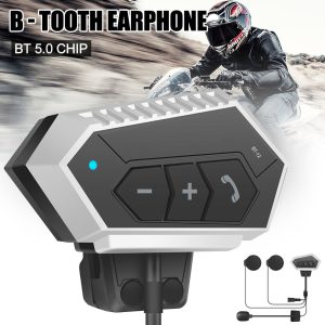 BT5.0 Motorcycle Intercom Helme 2 People 1200M Talking Universal Pairing Interphone Headset FM Radio Auto Hands-free Calling