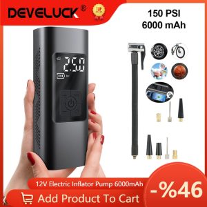 Car Electrical Air Pump Portable Wireless Compressor Tire Inflatable deflate Inflator LED USB Charge Car Motorcycle Bicycle ball