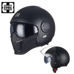 Cyrill Retro Motorcycle Helmet Harley Motorcycle Female Half Helmet MaleFull Helmet Electric Car Helmet