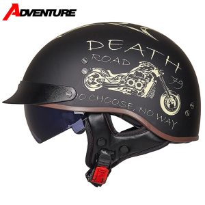 GXT Motorcycle Helmet Casco Moto Motocross Half Helmet ECE Certification Casque Moto Biker Motorbike Four Seasons Retro Helmet