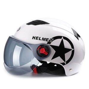 Helmets Motorcycle Half Face Helmet 3/4 Open Face Helmet Unisex Bike Motorcycle Scooter Head Protector Sunscreen Lens Anti UV