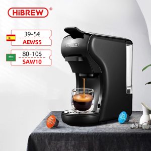 HiBREW Coffee Machine 19 Bar 3in1&4in1 Multiple Capsule Espresso Cafetera , Pod Coffee Maker Dolce Milk&Nexpresso &Powder H1