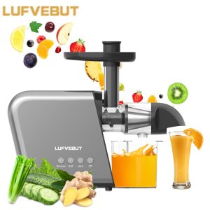 LUFVEBUT Slow Masticating Juicer Vegetables And Fruits Squeezer High Nutrition Orange Lemon Electric Extractor Slow Juicer
