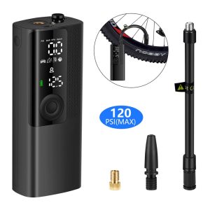 Portable mini Air Pump Electric Bike Air Inflator 120PSI Car Air Compressor Bicycle Air Pump Tire Pump Car Tyre Inflatable