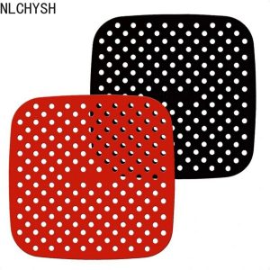 Reusable Square Air Fryer Silicone Accessories Air Fryer Non-stick Durable Pad Scale Place Mat Kitchenware