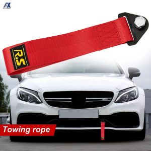 Towing Rope Racing Car Universal Tow Eye Strap Tow Bumper Hook Bar Trailer High Strength Nylon Tow Strap with Screws and Nuts