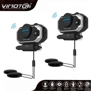 Version Easy Rider vimoto V8 Helmet Bluetooth-compatible Headset Motorcycle Stereo Headphones For Mobile Phone and GPS Radio