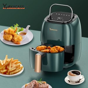 YAXIICASS 6L Air Fryer Without Oil Smart LCD Touchscreen Electric Air Fryer With 8 Cooking Preset Oil-free Deep Fryer For Frying