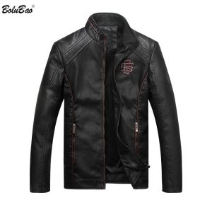 BOLUBAO 2020 New Men Leather Suede Jackets Men Autumn Faux Leather Male Motorcycle Biker Coats Mens Leather Bomber Jacket