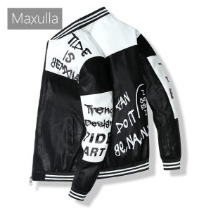 Maxulla Autumn Men's PU Jackets Casual Warm Motorcycle Leather Jacket Male Slim Fit Streetwear Biker Leather Coats Mens Clothing