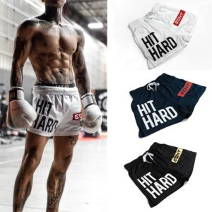 New Men Fitness Bodybuilding Shorts Man Summer Gyms Workout Male Breathable Mesh Quick Dry Sportswear Jogger Beach Short Pants