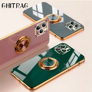 Silicone Cover For iPhone 13 12 Pro Max 11 Pro Max Case For iPhone13 12 X Xs Xr 7 8Plus luxury Plating Case for iphone11 Cover