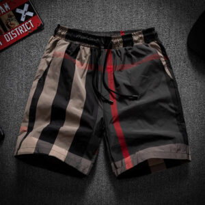 Summer Men's 2021 New Plaid Trends High-end Big Drape Loose Beach Casual Shorts