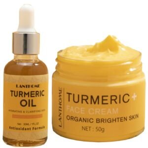 Turmeric Skin Care Sets Natural Organic Moisturizing Whitening Face Cream Acne Skin Care Cosmetics For Face 2pcs Set